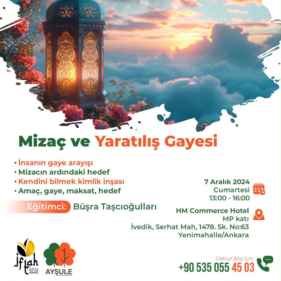 Mizaç ve Yaratılış Gayesi